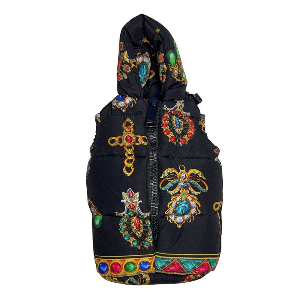 COPY - VERSACE Cell Phone Case in Black and Jewel Print Puffer Coat Design NWT